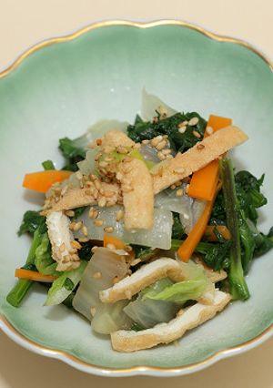 白菜と揚げのさっぱり胡麻酢サラダ-レシピのメイン写真
