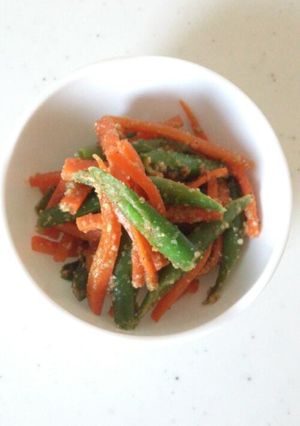 彩りに*人参といんげん豆のゴマ和え-レシピのメイン写真
