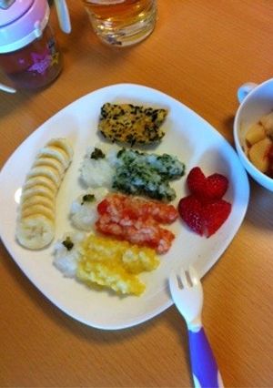 初節句のお祝い離乳食プレート(^-^)/-レシピのメイン写真