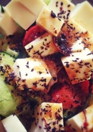 暑い日向けお豆腐適当サッパリサラダ-レシピのメイン写真