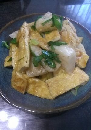 これは簡単！あげと長芋の炒めもの-レシピのメイン写真