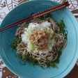 糖質オフの蕎麦!肉味噌冷やしぶっかけ蕎麦