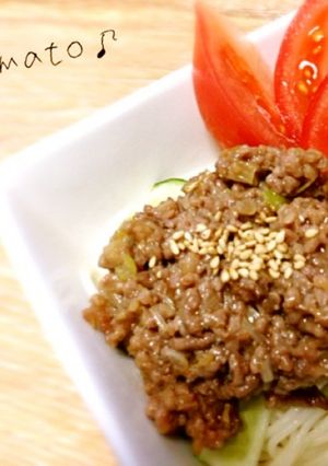 ランチに♪そうめんでジャージャー麺.ෆ̊-レシピのメイン写真