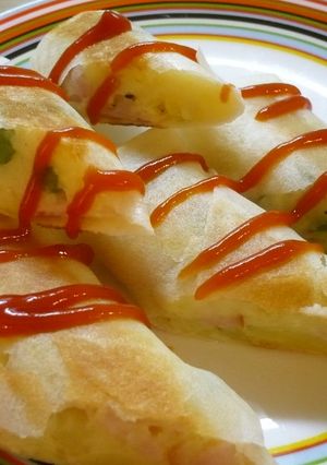 いんげんポテト春巻き♪揚げない＆子供に-レシピのメイン写真