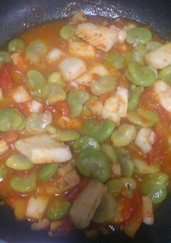 いかとそら豆のトマト炒め-レシピのメイン写真