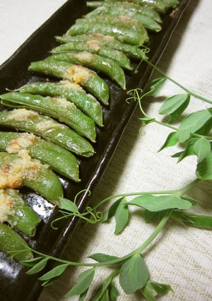 もっと簡単♪焼きスナップエンドウ-レシピのメイン写真
