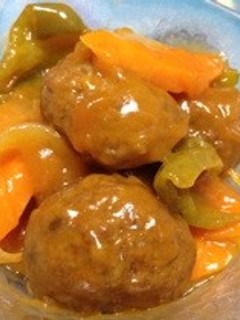 冷凍肉団子で簡単ヘルシー甘酢あん♪-レシピのメイン写真