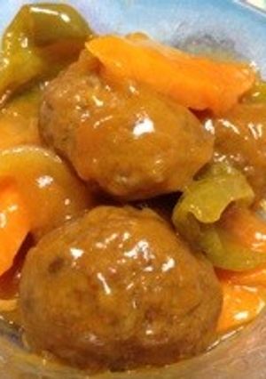 冷凍肉団子で簡単ヘルシー甘酢あん♪-レシピのメイン写真