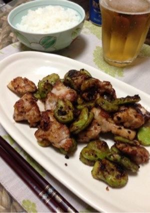 空豆と鶏肉の豆豉醬炒め-レシピのメイン写真