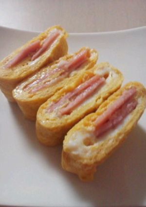 ハムでピンクの差し色♪お弁当の卵焼き-レシピのメイン写真