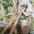 鶏肉と豆苗とたけのこの中華炒め