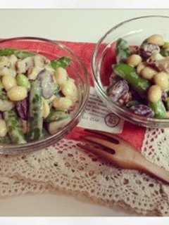*スナップエンドウとお豆のサラダ*-レシピのメイン写真