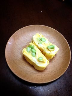 春レシピ♪カリフワ食感♡枝豆の玉子焼き-レシピのメイン写真