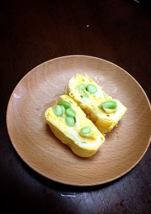 春レシピ♪カリフワ食感♡枝豆の玉子焼き-レシピのメイン写真