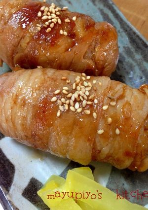 肉巻きおにぎりエノキ入☆ガッツリ弁当に◎-レシピのメイン写真