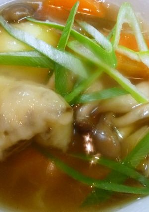ふじっこ塩昆布ＤＥすいとん★-レシピのメイン写真