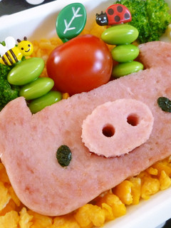 【キャラ弁】スパムdeぶたさん-レシピのメイン写真