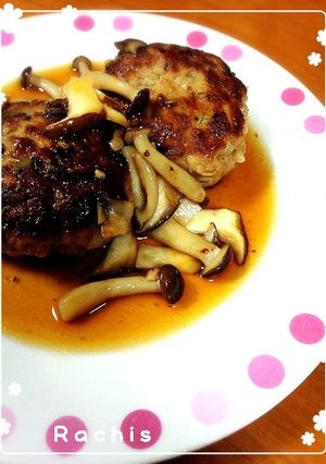 豆腐ハンバーグのきのこあんかけ♪-レシピのメイン写真