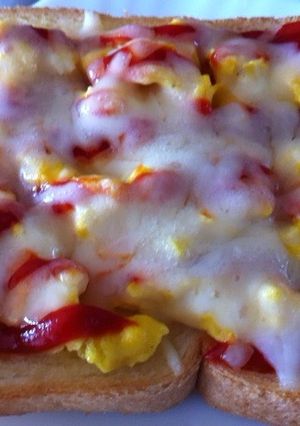 スクランブルエッグトースト-レシピのメイン写真
