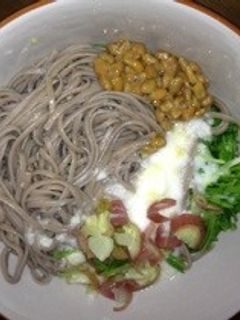 サッパリ!サラダ風納豆冷やしぶっかけソバ-レシピのメイン写真