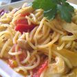 トマトとエリンギの焼きそば