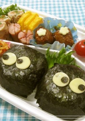 キャラ弁*行楽にまっくろくろすけ-レシピのメイン写真