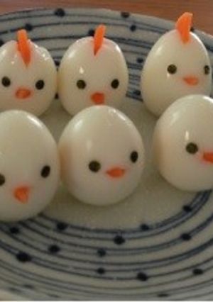 お弁当☆うずら卵でヒヨコとニワトリ-レシピのメイン写真