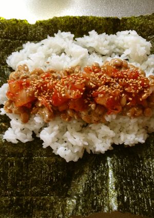 とことん手抜き!ランチ納豆キムチ巻-レシピのメイン写真