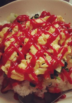 ズボラ丼(`・ω・´)✧乗っけてオム丼!-レシピのメイン写真