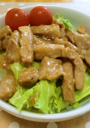 簡単ランチに♡豚ヒレ肉のやわらか丼-レシピのメイン写真