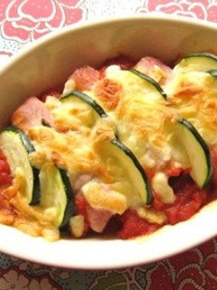 ハムとインゲンのオーブン焼き-レシピのメイン写真