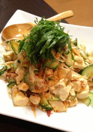 キムチと豆腐で夏やっこ！-レシピのメイン写真