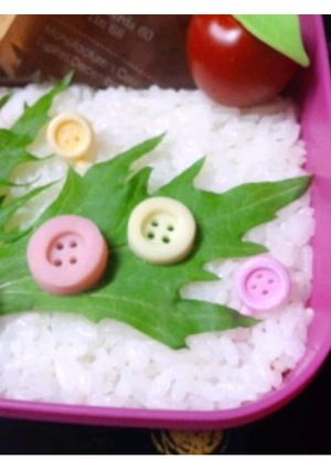 お弁当のワンポイントに☆魚肉でボタン-レシピのメイン写真