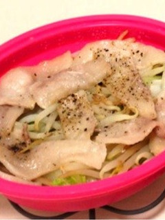 白菜と豚肉の重ね蒸し♡ひとりごはん用-レシピのメイン写真
