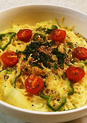 新感覚⁉牛乳塩ラーメンのグラタン仕立て♪-レシピのメイン写真