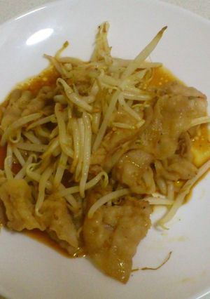節約！焼肉のタレで豚肉ともやし炒め-レシピのメイン写真