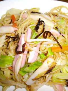 たっぷり野菜の塩こんぶ塩やきそば!!-レシピのメイン写真