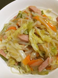 スパムdeあんかけ焼きそば-レシピのメイン写真