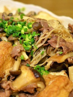 おばぁちゃん万能みそだれ牛バラきのこ炒め-レシピのメイン写真