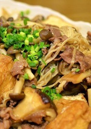 おばぁちゃん万能みそだれ牛バラきのこ炒め-レシピのメイン写真