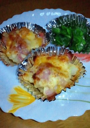 【魚焼きグリル】ポテトのベーコンチーズ焼-レシピのメイン写真