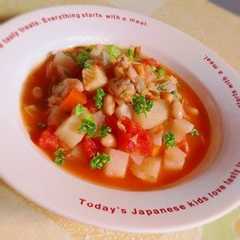 รูปของ 8種の野菜と魚介の食べるスープ