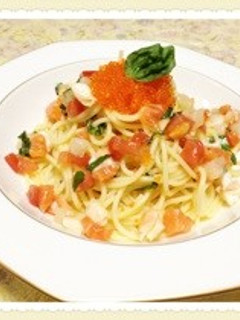 トマトと魚介の冷製パスタ-レシピのメイン写真