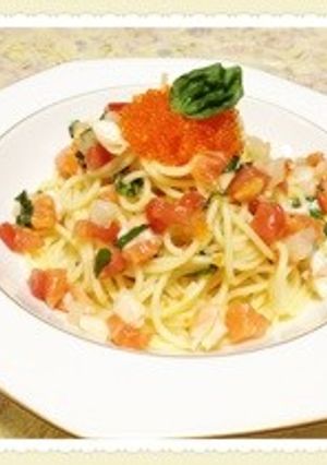 トマトと魚介の冷製パスタ-レシピのメイン写真