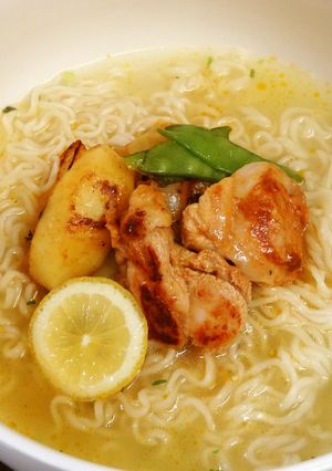 タンドリーチキンがのった塩ラーメン-レシピのメイン写真
