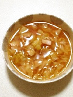 ケチャップでトマト風味のキャベツスープ-レシピのメイン写真