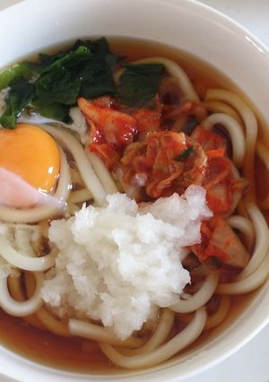 すぐ出来♪冷たいキムチおろしうどん！-レシピのメイン写真