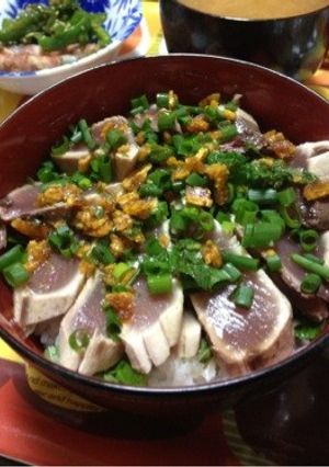 鰹のたたき丼。-レシピのメイン写真