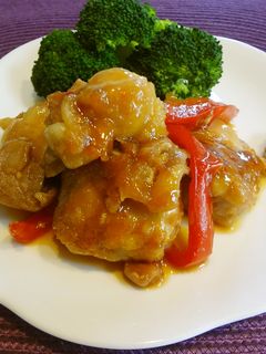 鶏肉のマーマレード焼き(マスタード添え)-レシピのメイン写真