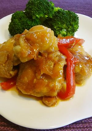 鶏肉のマーマレード焼き（マスタード添え）-レシピのメイン写真